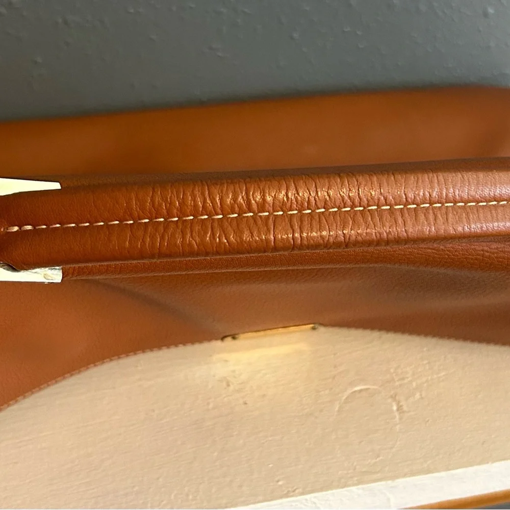 Vintage Longchamp Le Foulenne Tan Leather Attache Briefcase - Picture 14 of 15